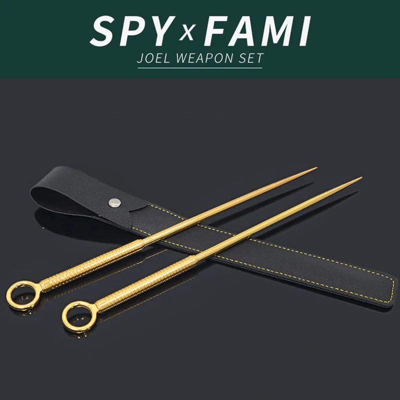 

30CM SPY X FAMILY Yor Forger Anime Weapon Sword Cosplay Gold Tapered Rose Flowers Killer Needles Thorn Alloy Briar Prop Toys