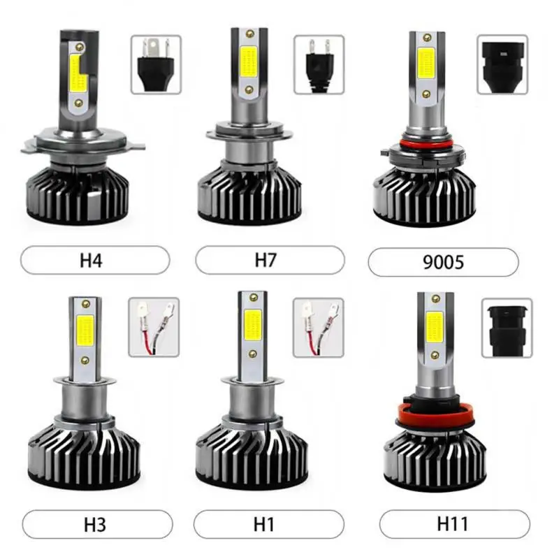 СВЕТОДИОДНЫЕ Фары H4 9005 лм COB CSP чип LED H7 H1 H3 H11 H8 H9 9006 9012 4500K 6500K 8000K Автомобильные