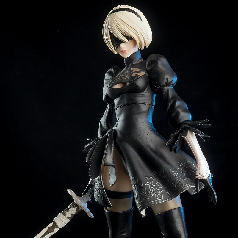

28cm Nier Game Character Nier Automata 2b Yorha Sword Pvc Action Doll Model Statue Garage Kit Children'S Toy Halloween Christmas
