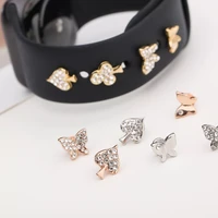 1pc butterfly poker shape decorative ring diamond watch band ornament nails strap wristbelt bracelet accessories for iwatch