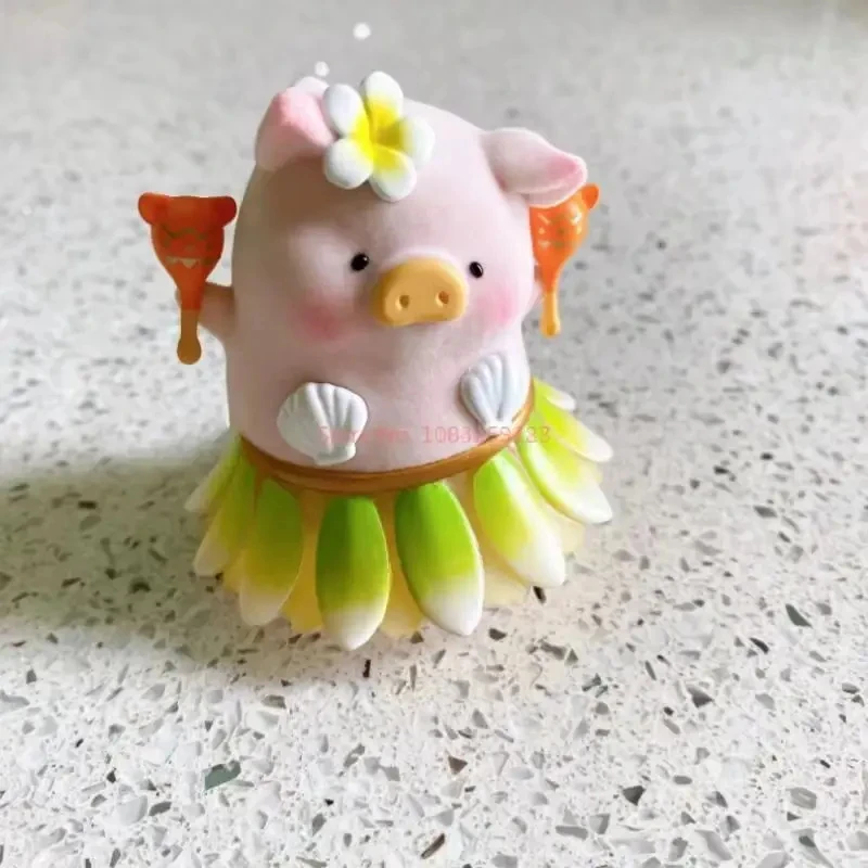 Фото Горячая подлинная Lulu Piggy Beach Party Случайная слепая коробка Игрушка Guess Bags Mystery Mistery Caixa Фигурка Модель Подарок на день рождения №5