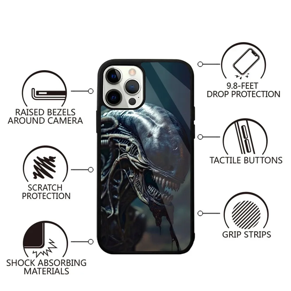 Чехол для телефона Movie A-Alien Xenomorph с сильным магнитом IPhone 15 14 13 Pro Max Plus 11 12 Мини