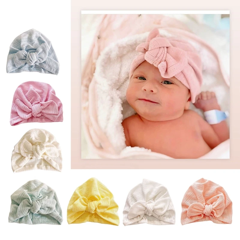 

Детские шапки с бантом и узлом, изысканные хлопковые детские Фетальные шапки, Женский тюрбан, детские головные уборы, индийская шапка для мл...