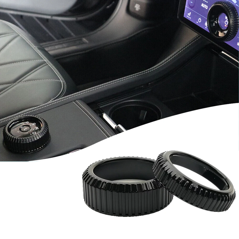 

2× Volume Control Knob Shift Knob Metal Cover Sets For Mustang Mach E 2021-2023 Fashion Decor Interior Accessories