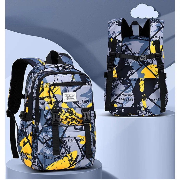 Grade 1-6 Primary Boy Camouflage Cool Backpacks for Travel New Children Students Large Capacity Fashion Lightweight Schoolbags