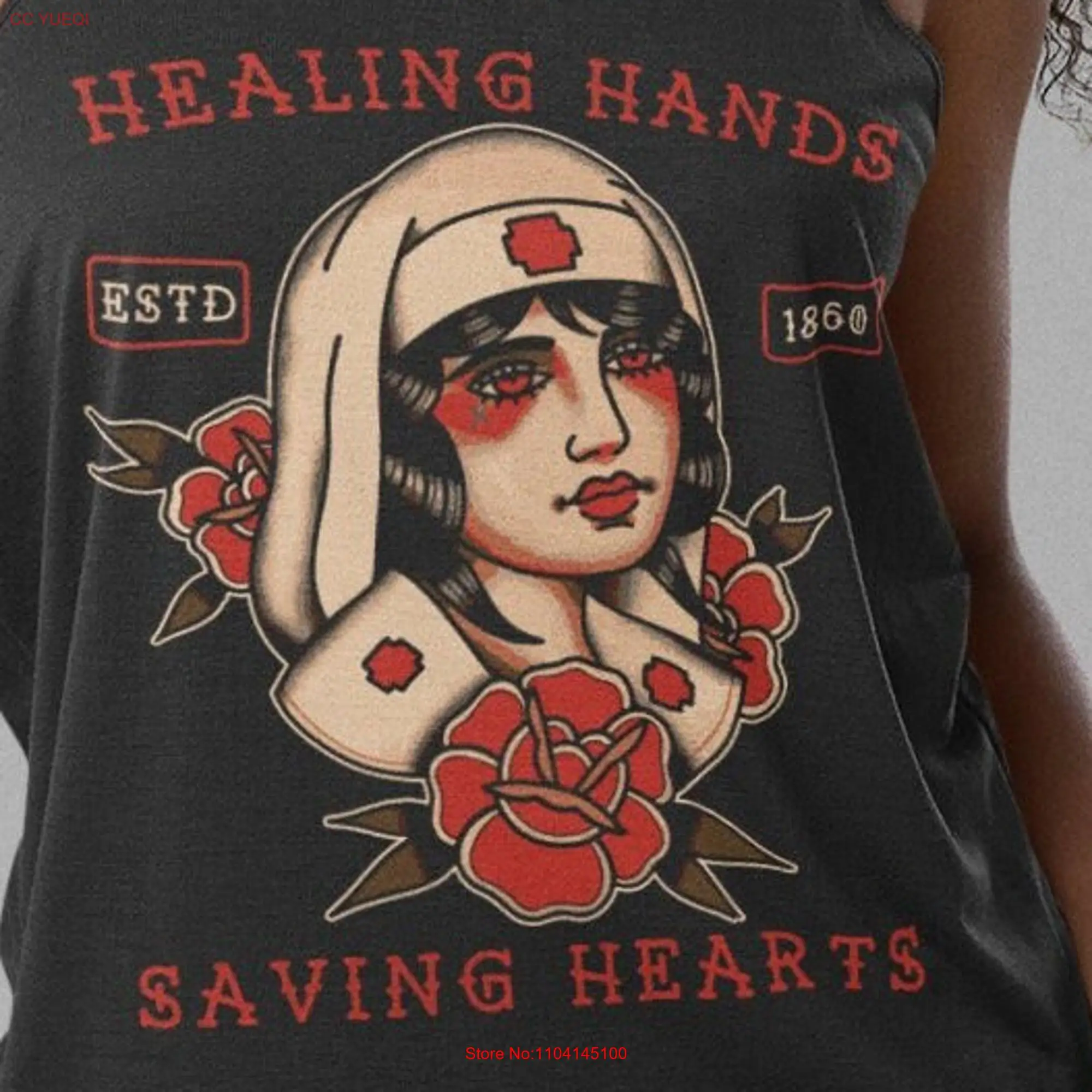 Женская футболка с длинным или коротким рукавом рисунком сохраняющих руки