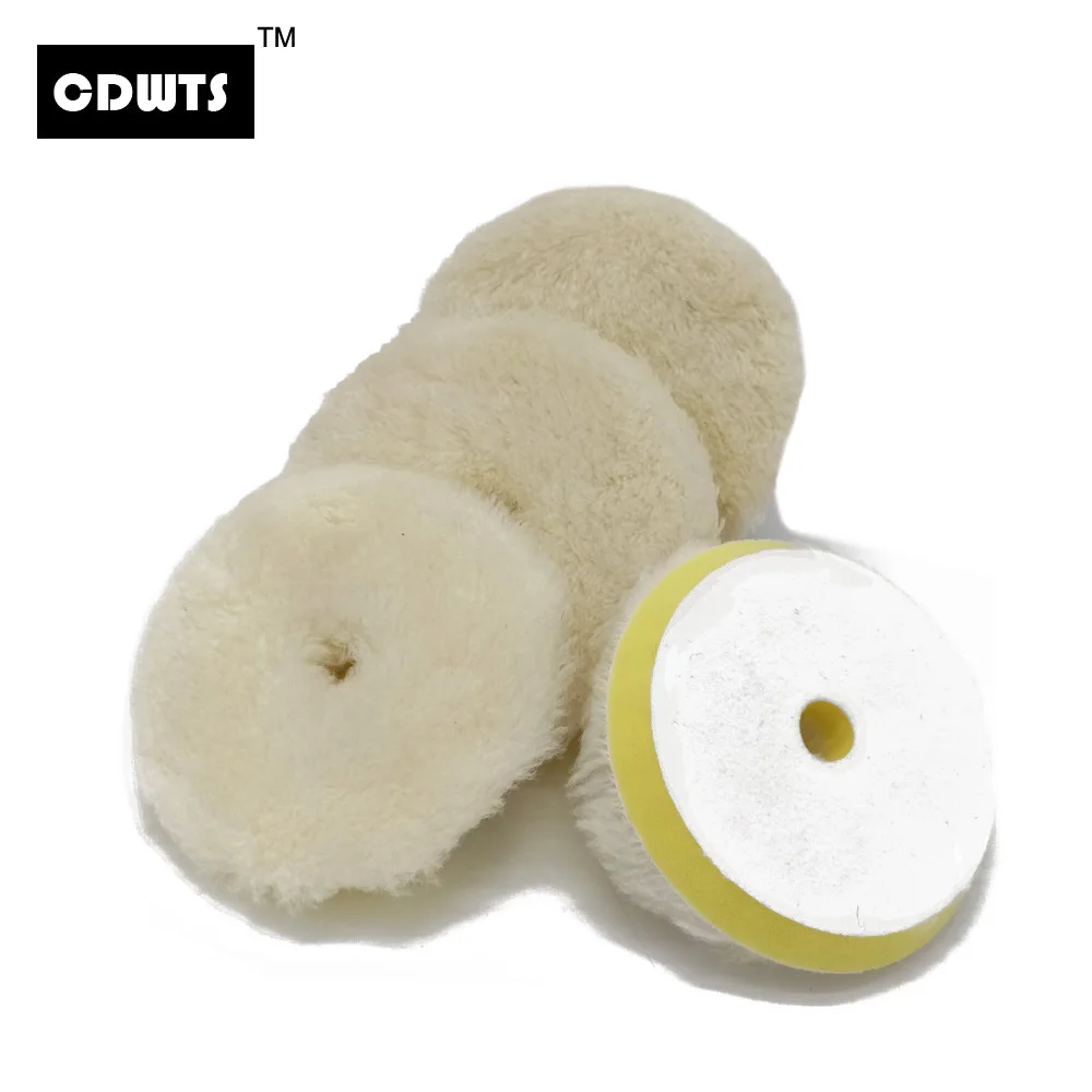 CDWTS 3,5-дюймовые шерстяные полировальные колодки для полировки кузова, Полировочный диск для автомобильного буфера RO/DA/GA