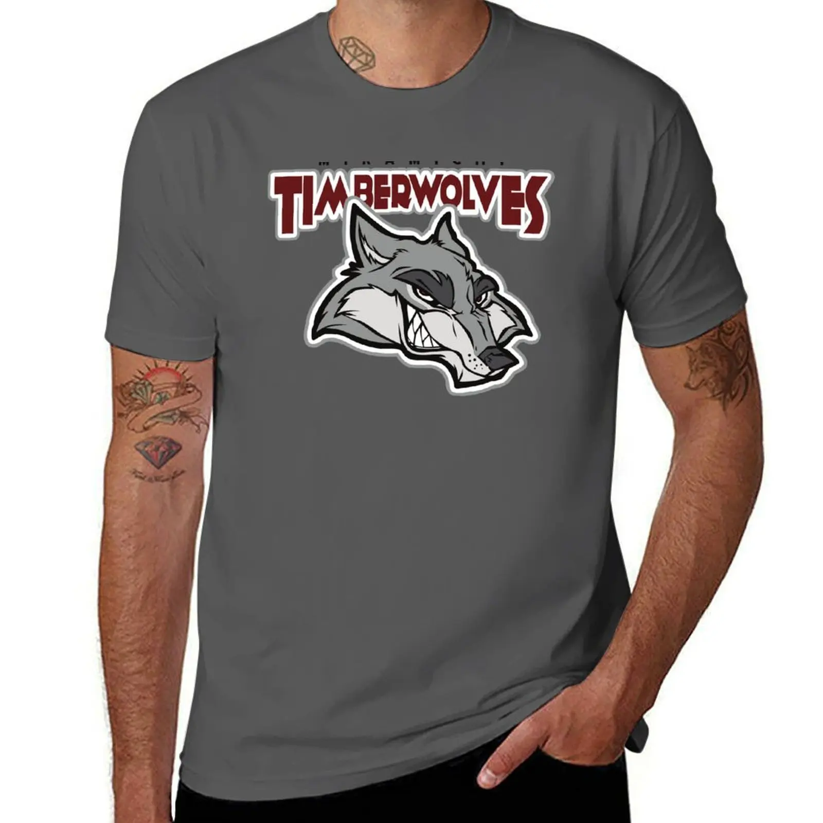 Футболка Miramichi Timberwolves лето 2021 одежда футболки с аниме мужская хлопковая футболка