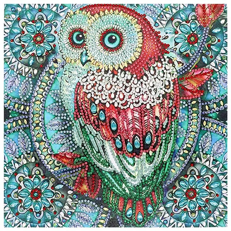 

New Diamond Painting DIY 5D Special Shape Rhinestone Owl Partial Diamond Crystal Diamond Paintings Set for Home Decor