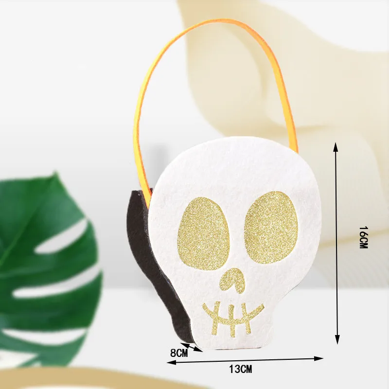 10pcs Halloween Candy Bags Pumpkin Bat Snack Biscuit Gift Bags Trick or Treat Kids Favors Halloween Party Decoration Supplies