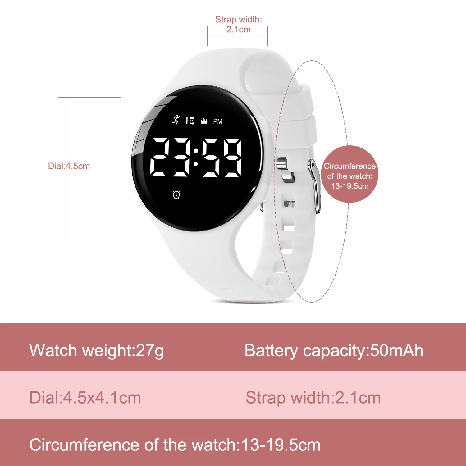 Цифровые спортивные часы LAVAREDO для детей с фитнес-трекером будильником