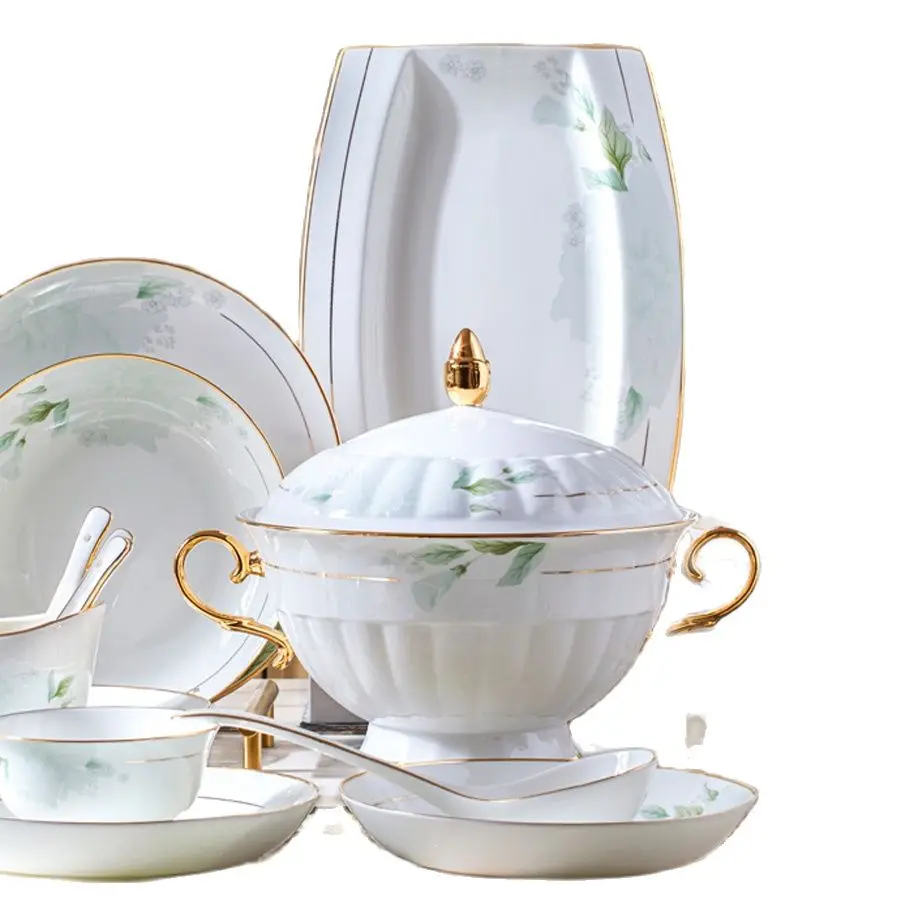 60 головок керамическое блюдо Цзиндэчжэнь миска для риса супа салата лапши