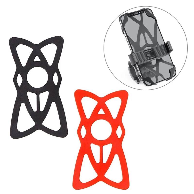 

1Pcs Bike Motorcycle Phone Mount Tether X Web Grip Silicone Cell Phone Holder Band Universal Elastic Rubber Security Strap