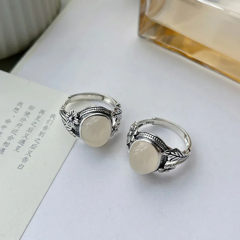 Женское Открытое кольцо NY Spirited в стиле ретро из тайского серебра универсальное