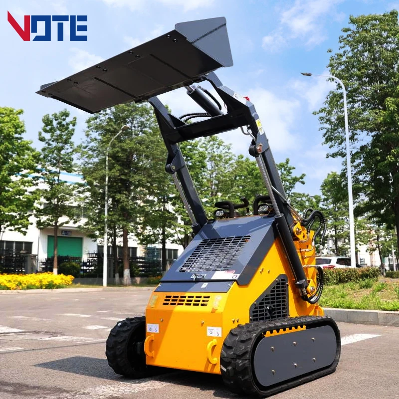 

25hp Diesel Power 1000lbs Capacity Walk Behind Crawler Mini Skid Steer Loader For Sales In USA