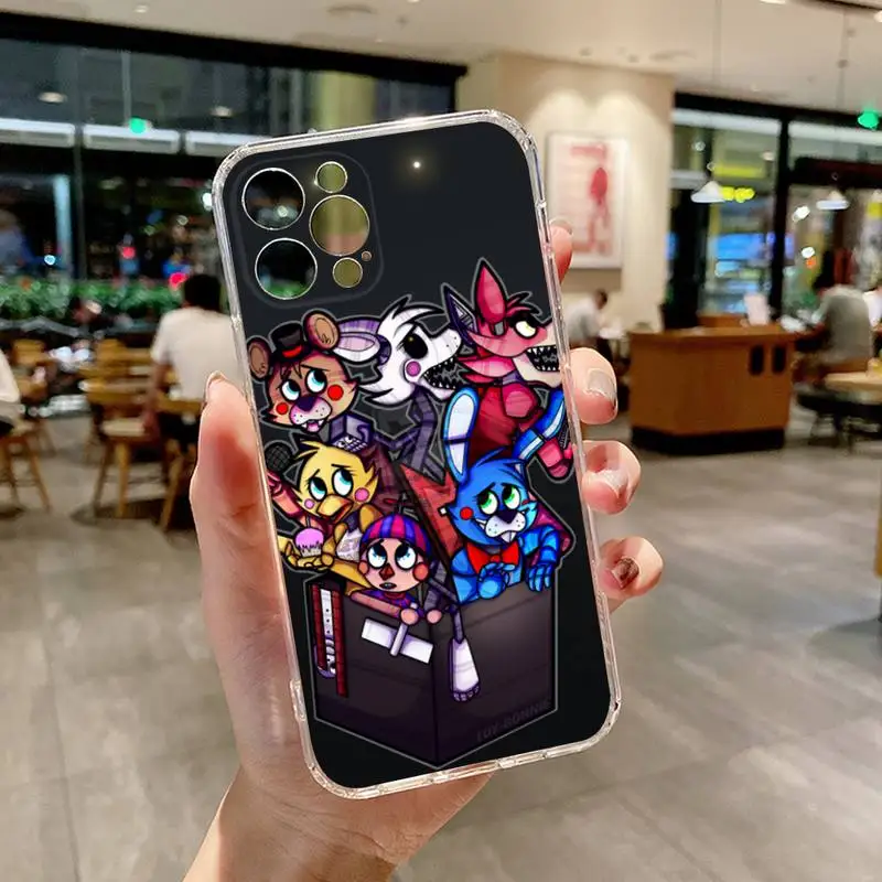 Чехол для телефона Fnaf Animatronics прозрачный iphone 13 12 11 Pro Max Mini X XR XS MAX 7 8 6s plus чехлы с