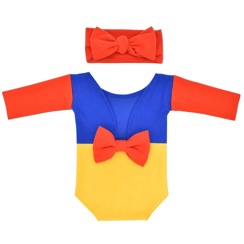 

Newborn Photography Props Baby Headband Romper Bodysuits Outfit Baby Girl Infant Costume Photo Shooting Clothing