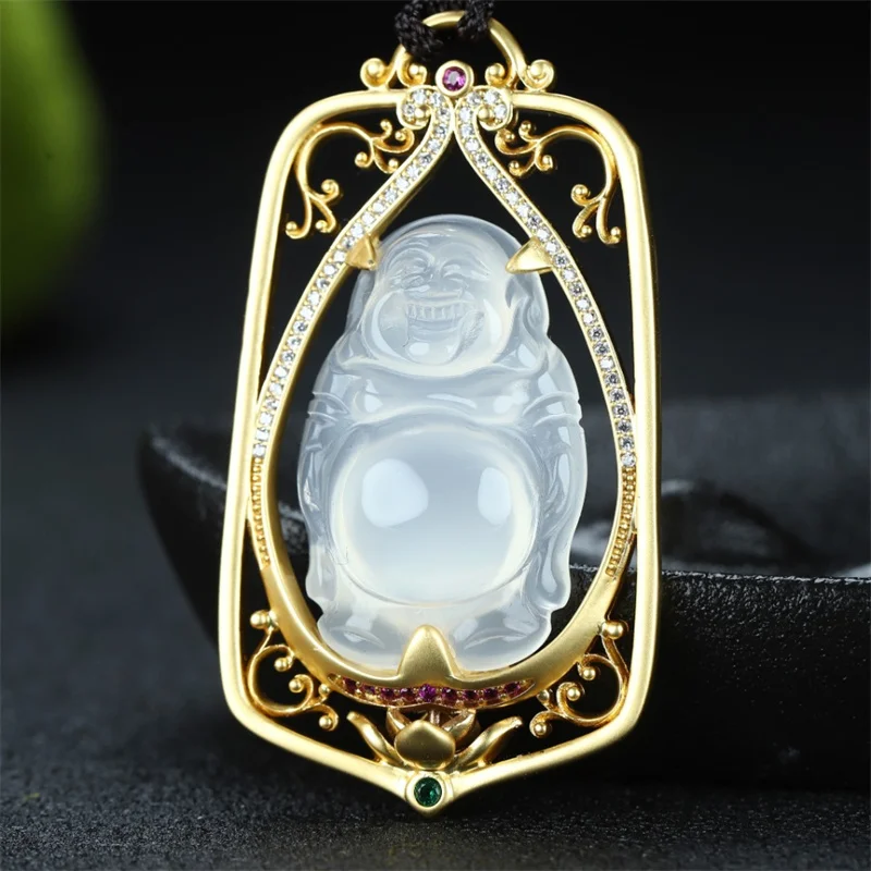 

Лидер продаж, ожерелье ручной работы из натуральной меди с инкрустацией и покрытием 24-каратным буддой, кулон, модные ювелирные изделия для м...