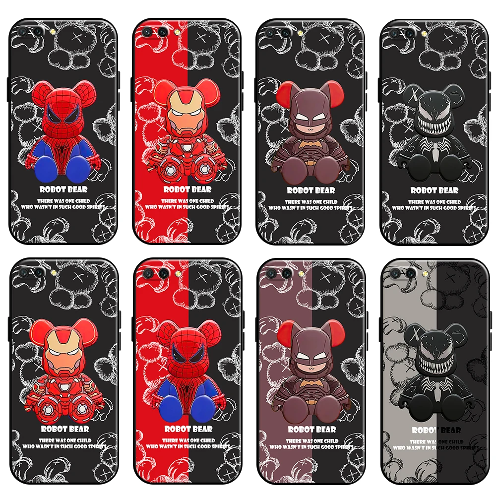 

Marvel Luxury Cute Bear For Huawei Honor 10 10i 9 9A Honor 10X 9X Lite Pro Phone Case Liquid Silicon Carcasa Back Coque Funda