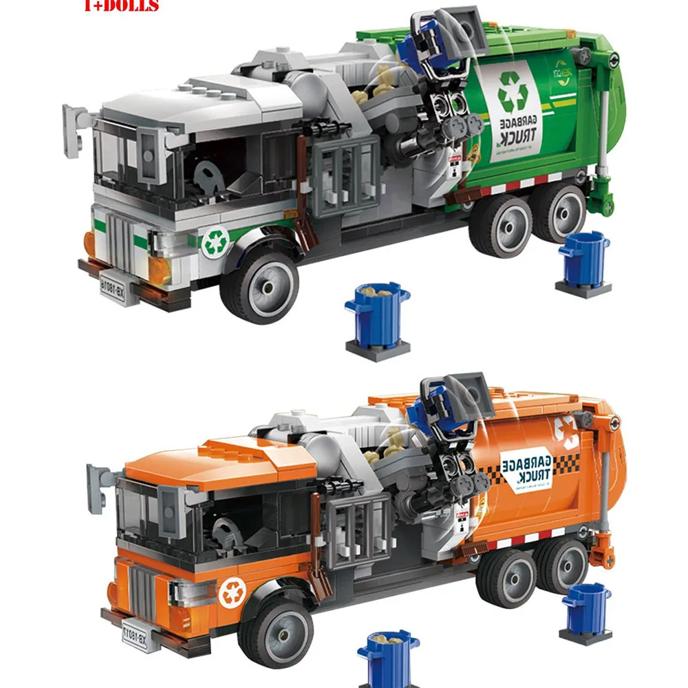 Городской полуавтоматический мусоровоз блок сделай сам вращающийся санитарный
