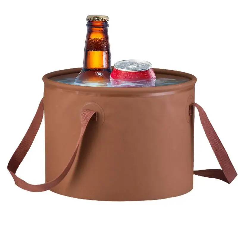 

Folding Bucket Large Capacity PVC Collapsible Bucket With Handle High Strength Lightweight Portable Water Bucket For Outdoor