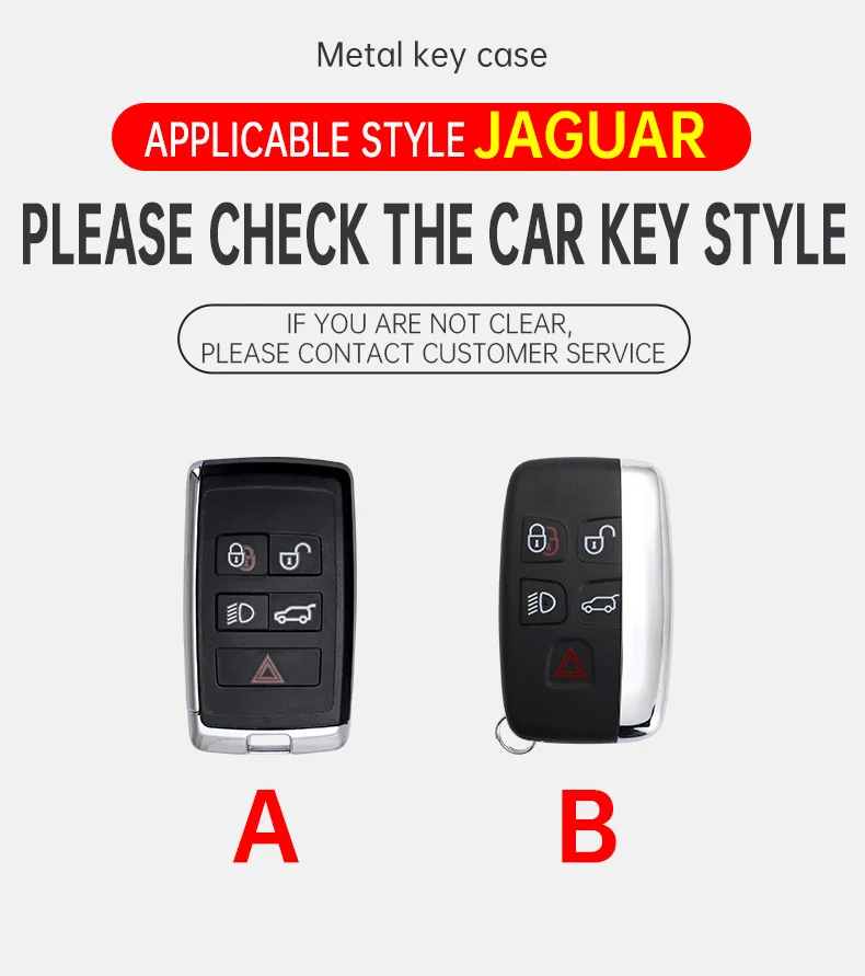 Фото Чехол для ключей от автомобиля для Jaguar XF XJ XE S-Type F-Type X-Type F-Pace I-Pace E-Pace Android XFR XKR Кожаный брелок из цинкового сплава №5