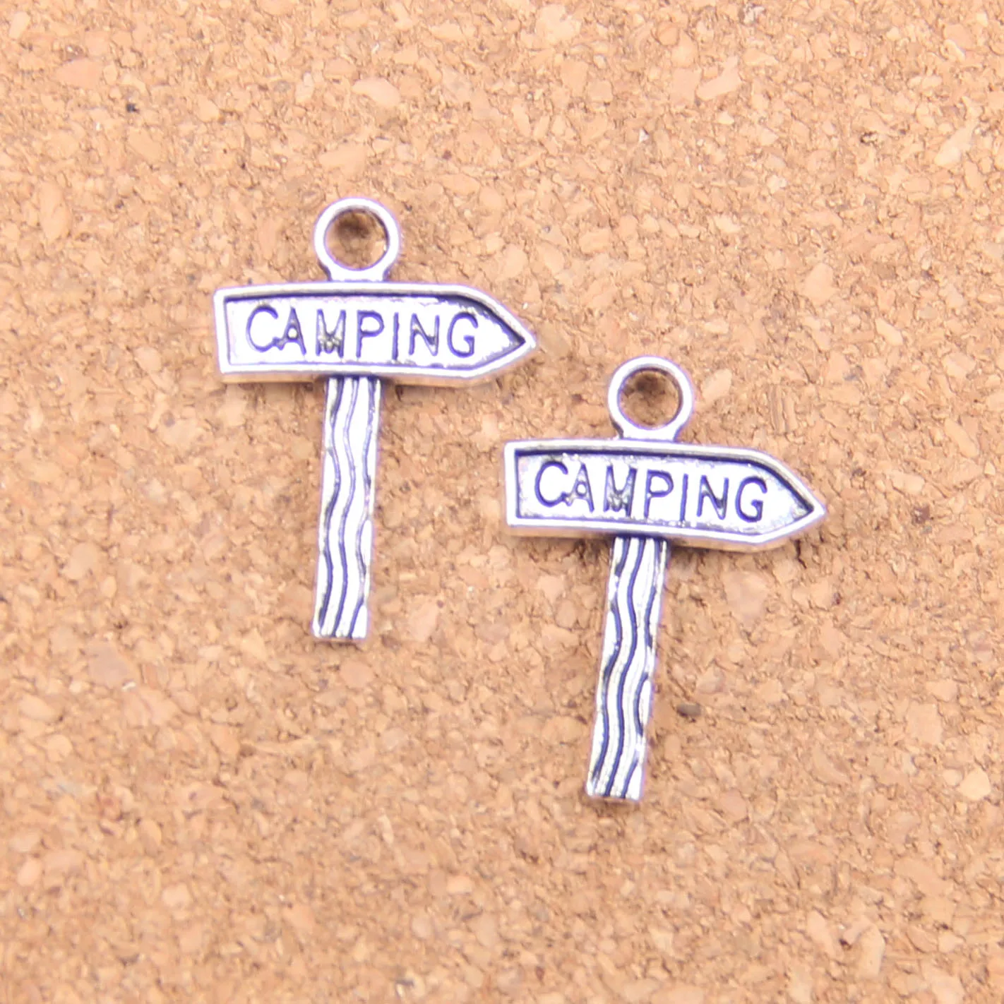 

96pcs Charms signpost camping 22x18mm Antique Pendants,Vintage Tibetan Silver Jewelry,DIY for bracelet necklace