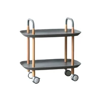 small tea table ins nordic mobile cart sofa edge receive two layers of pulley multi functional dining storage rack shelf