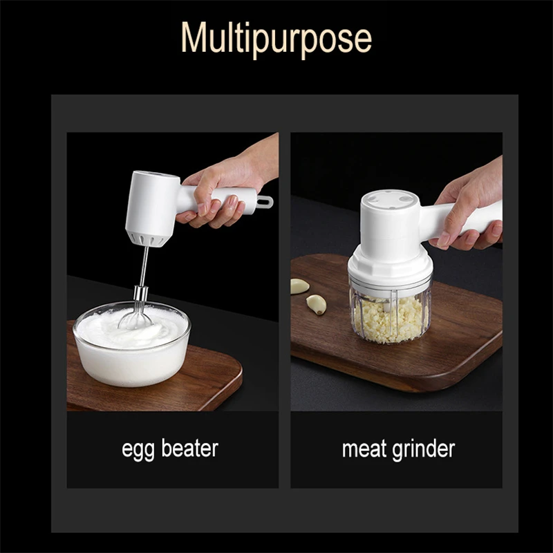 3 в 1 Электрический блендер беспроводной 3-скоростной Миксер для пищевых