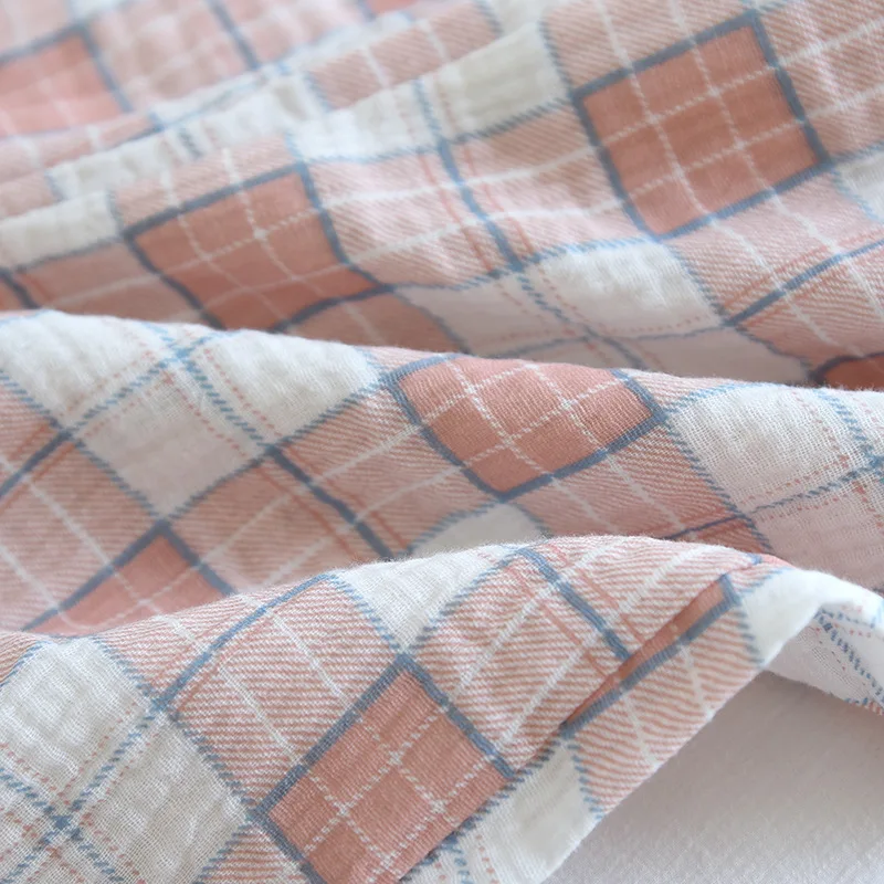 NewPure Cotton Pajamas Plus Size Women Plaid Cute Pajamas For Women Men Nightwear Pajama Two Piece Set Pyjamas Loungewear