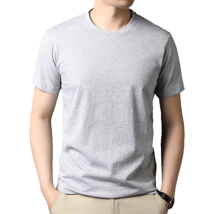 Hengyuanxiang Pure Cotton Short sleeve T-shirt Men's Summer round Neck White Top Half Sleeve Black Bottoming Shirt Trendy