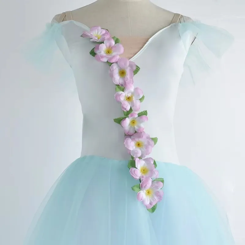 Длинное балетное платье для девочек профессиональная романтическая пачка с