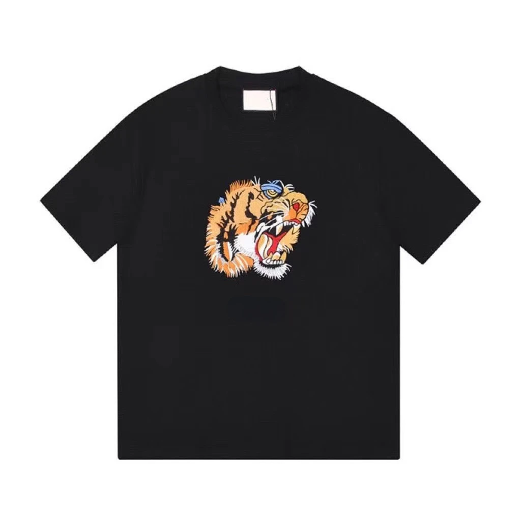 

2022 Correct Version of Gold Embroidery Printed Loose Round Neck T-shirt for Men and Women