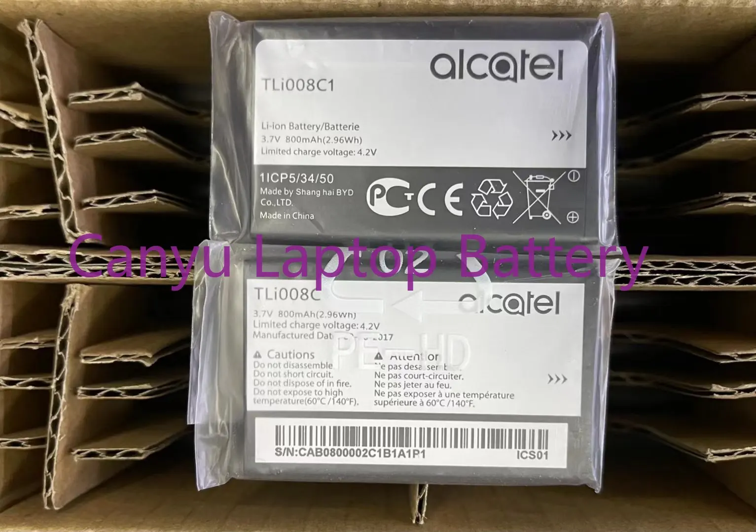 

Новый аккумулятор TLi008C1 800 мАч для сотового телефона Alcatel One Touch