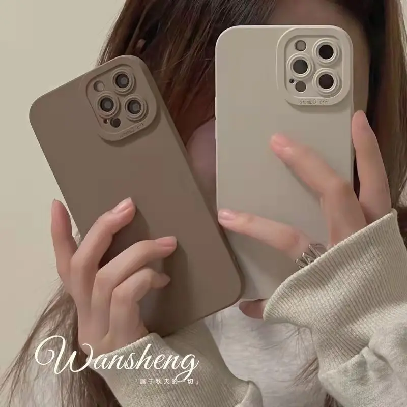 

Luxury Color Liquid Silicone Case for iPhone 13 12 11 Pro Max Mini X XR XS 7 8 Plus SE 2020 Camera Protection Shockproof Cover