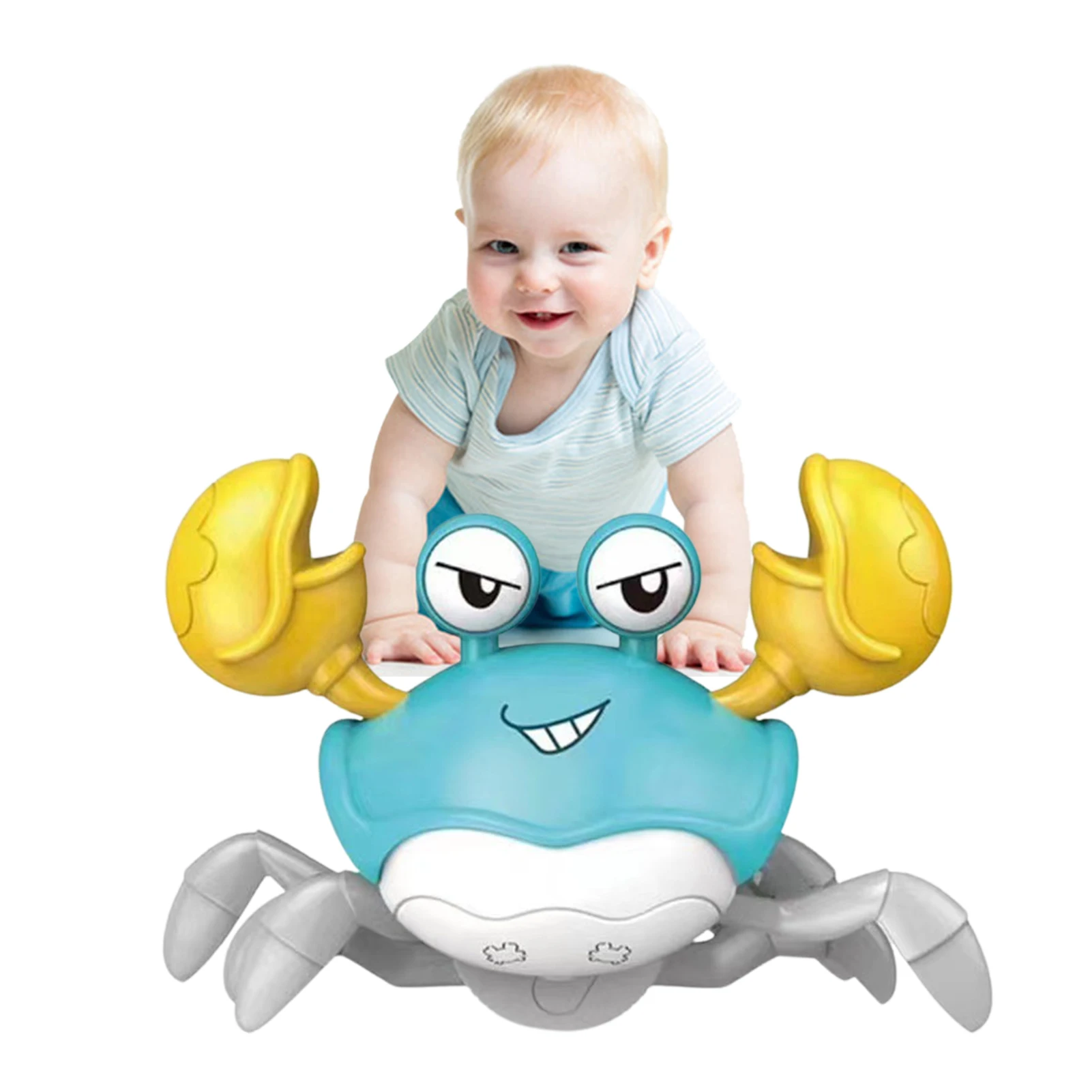 

New Crab Crawling Toy Crab Crawling Toy For Kids Crawling Baby Toys With Light Up And Music Obstacle Avoidance Feature Toddler