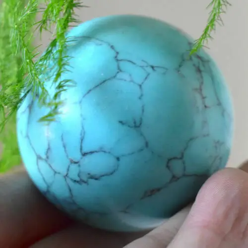 Необработанная руда бирюзовый камень минеральный целебный шар сфера синий
