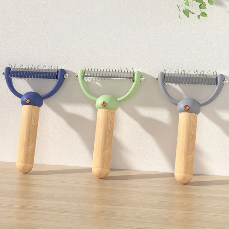 Щетка для удаления шерсти домашних животных расческа из нержавеющей стали с