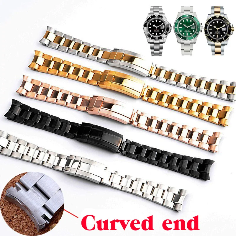 Металлический ремешок для часов Rolex Submariner черный зеленый водный призрак