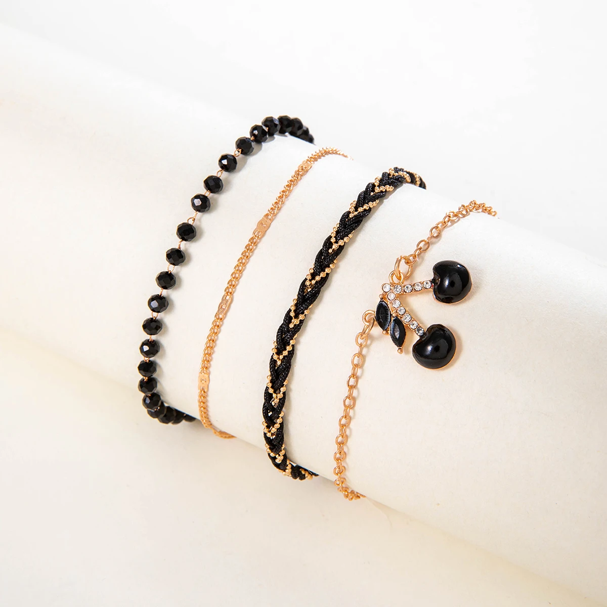 Tocona богемный черный зеленый шнур тканый набор до лодыжки модная многоэтажная