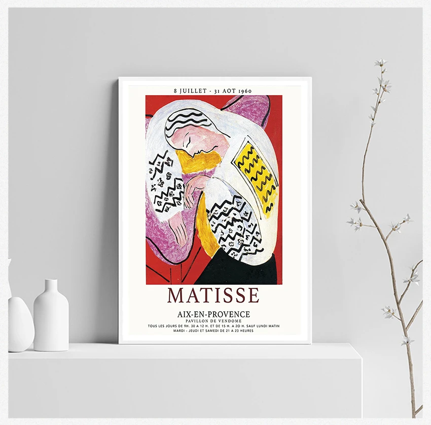 

Prints Artist Gifts Museum Still Life Art Canvas Pictures Living Room Decor Matisse Exhibition Abstract Art Painting Posters and