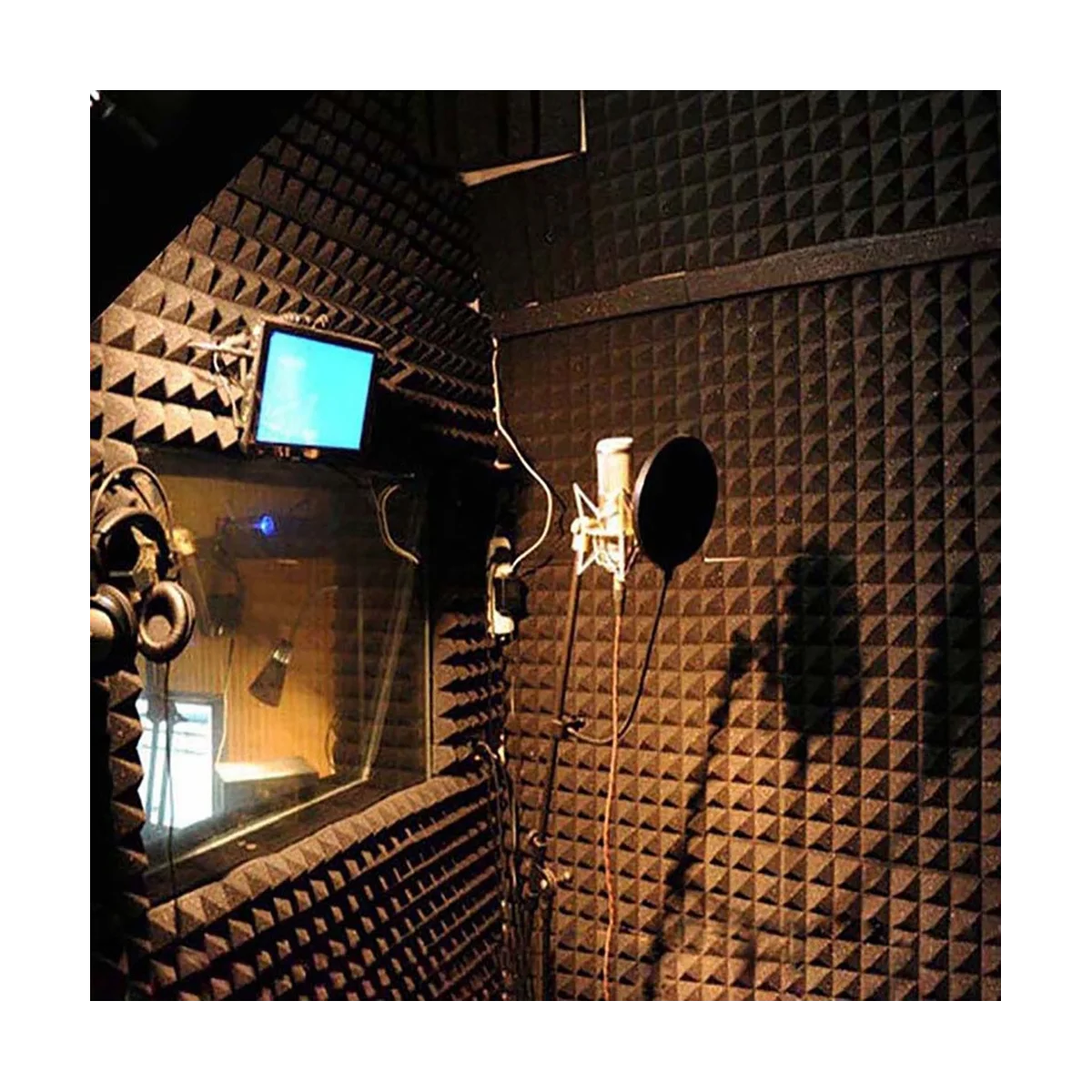 

Acoustic Foam Panels 12 Pcs, Soundproof Wall Panels 30x30x5cm, High Density Sound Absorbing Panel for Walls White