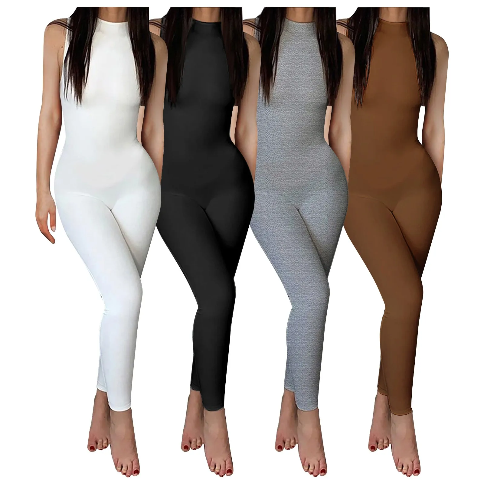 

Сексуальные комбинезоны с широкими штанинами и комбинезоны для женщин, эластичный комбинезон, женский комбинезон без рукавов, женские шорт...