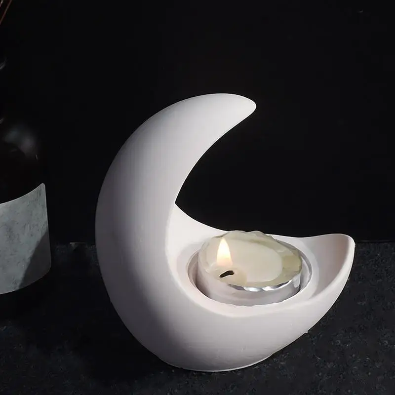 Держатель для свечей в форме Луны силиконовая форма украшений виде полумесяца
