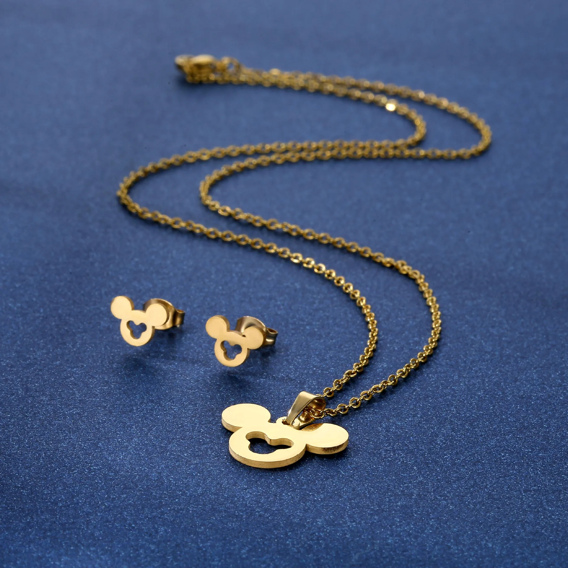 Колье из нержавеющей стали в стиле Disney серьги-гвоздики повседневные аксессуары