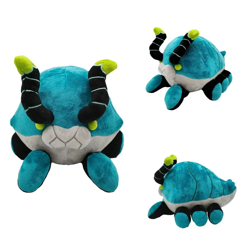 

23cm Anime Cartoon Kawaii Doll Scuttle Crab Plush Dolls Green Shell Crab Pillow Stuffed Toy Model Doll Toy Giant Enemy Crab