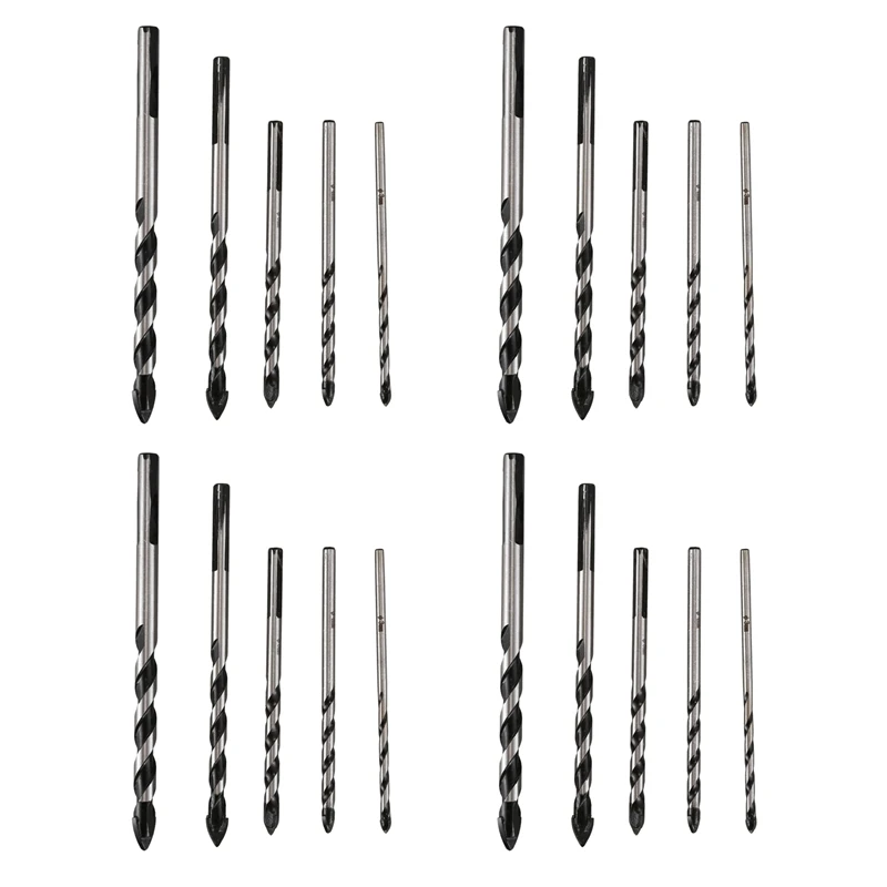 

20 Pieces Multi-Material Tungsten Carbide Drill Bit Set For Porcelain Ceramic Tile,Concrete,Brick,Glass,Plastic Masonry