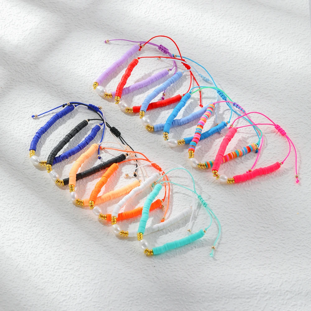 

Bohemian Ethnic Style New Creative Polymer Pearl Bracelet for Women Party Gifts Jewelry Wholesale Direct Sales Wholesale