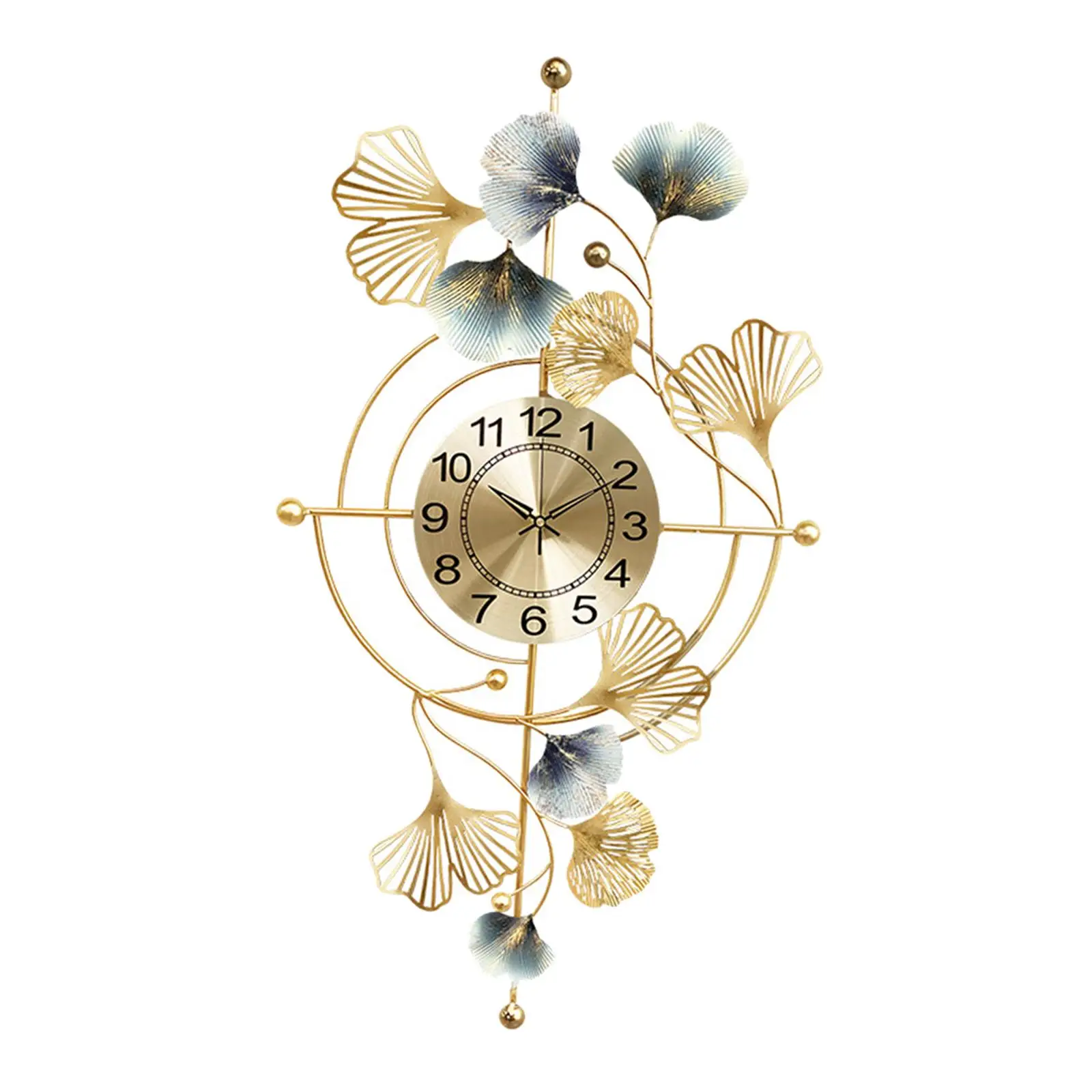 

Modern Luxury Non Tick Wall Clock Large Decorative Wall Decor for Kitchen Dining