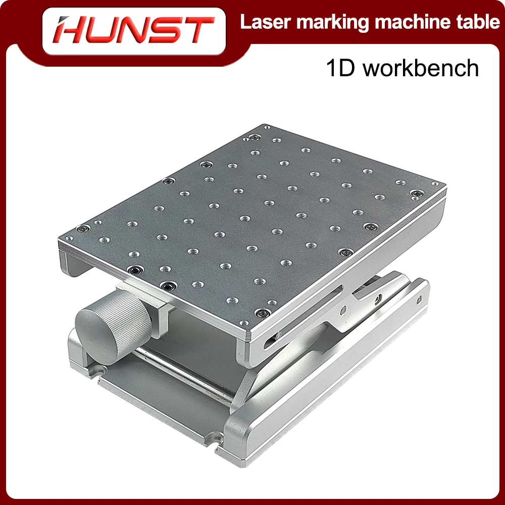 HUNST Desktop Portable Table 1D Mobile Table 210x150x75mm for Manual Lifting Platform for Laser Marking Machine